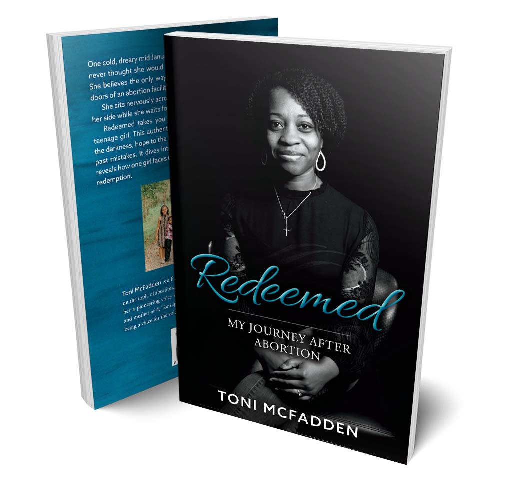 Redeemed: My Journey after Abortion, front and back cover
